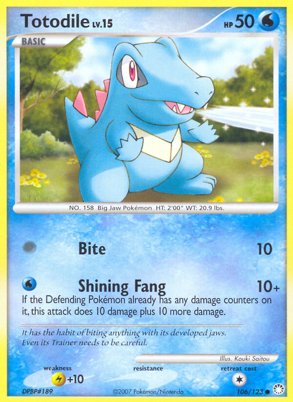Totodile (106/123) [Diamond & Pearl: Mysterious Treasures] | Good Games Adelaide SA