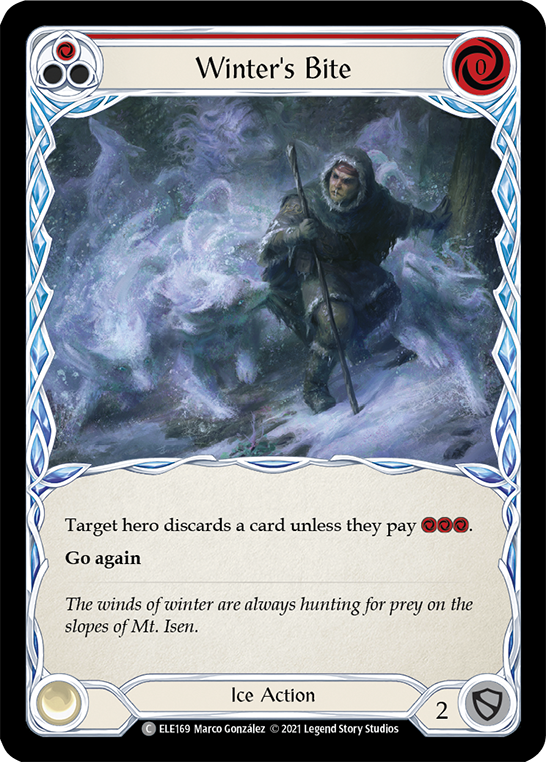 Winter's Bite (Red) [ELE169] (Tales of Aria)  1st Edition Rainbow Foil | Good Games Adelaide SA