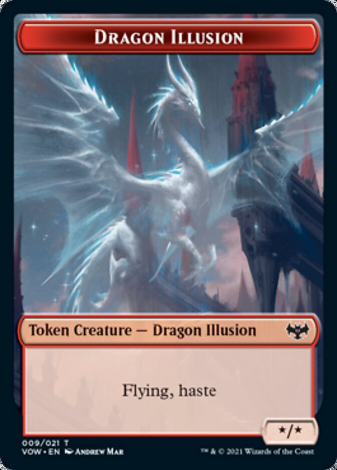 Dragon Illusion Token [Innistrad: Crimson Vow Tokens] | Good Games Adelaide SA