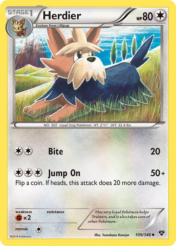 Herdier 109/146 (XY Base Set)  | Good Games Adelaide SA