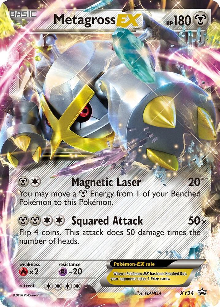 Metagross EX Shiny XY34 (XY Promos)  - Holofoil | Good Games Adelaide SA