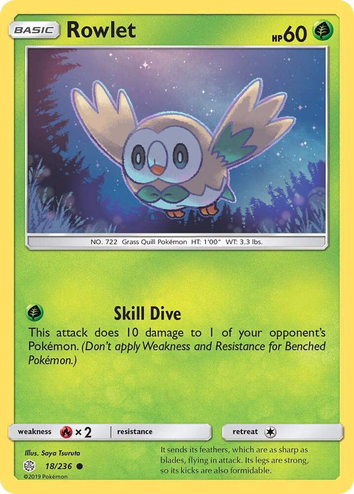 Rowlet 18/236 (SM - Cosmic Eclipse)  | Good Games Adelaide SA