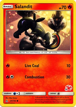 Salandit (25/156) (Charizard Stamp #31) [Battle Academy 2020] | Good Games Adelaide SA