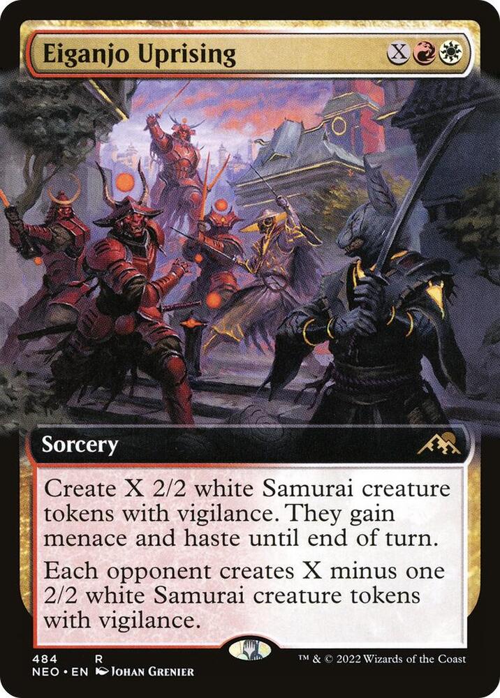 Eiganjo Uprising 484 (Kamigawa: Neon Dynasty)  - Extended Art | Good Games Adelaide SA