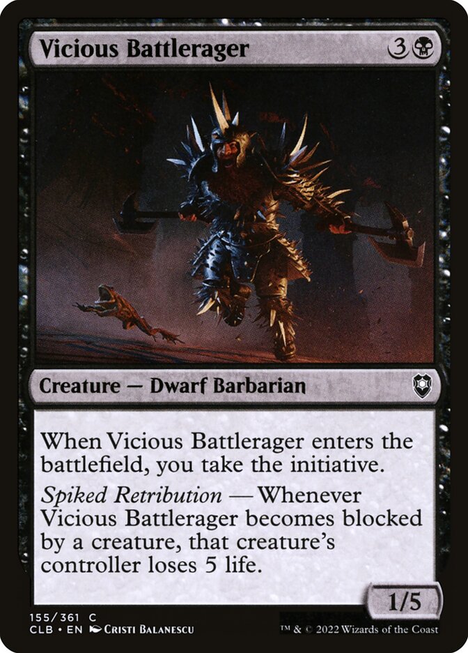 Vicious Battlerager 155 (Commander Legends: Battle for Baldur's Gate)  - Foil | Good Games Adelaide SA