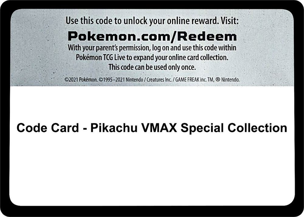 Code Card Pikachu VMAX Special Collection  (Crown Zenith)  | Good Games Adelaide SA