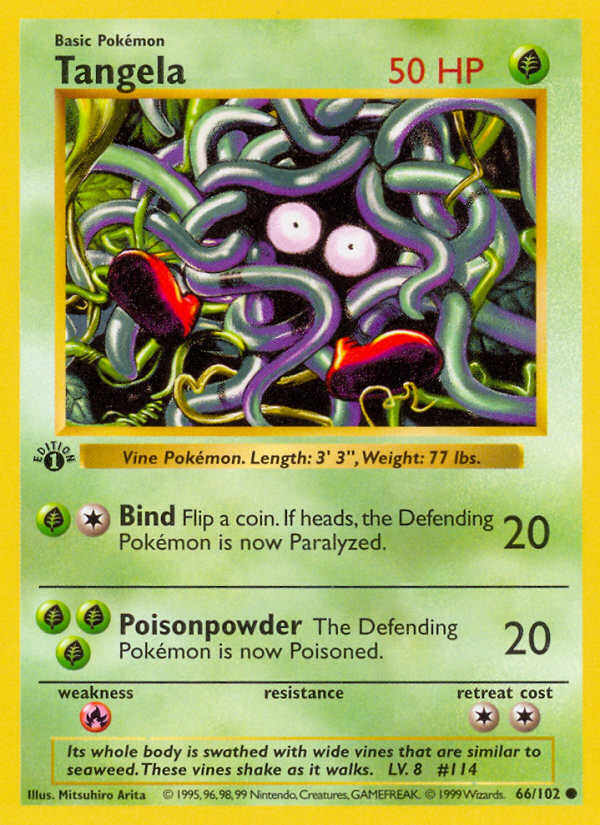 Tangela (66/102) (Shadowless) [Base Set 1st Edition] | Good Games Adelaide SA
