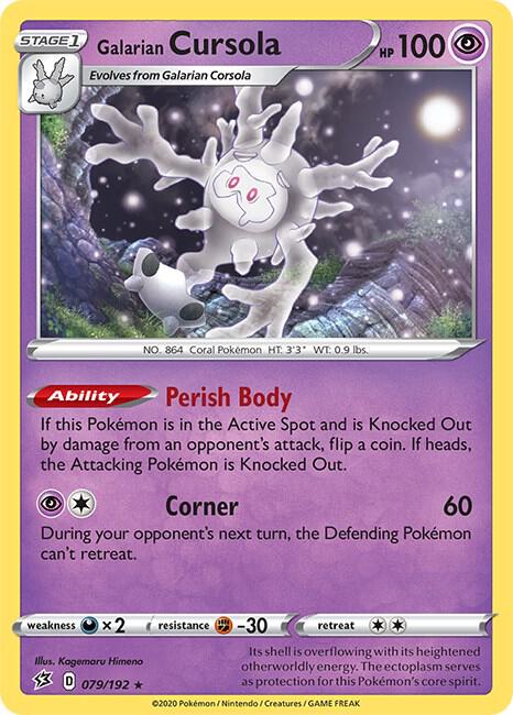 Galarian Cursola 079/192 (SWSH02: Rebel Clash)  - Holofoil | Good Games Adelaide SA