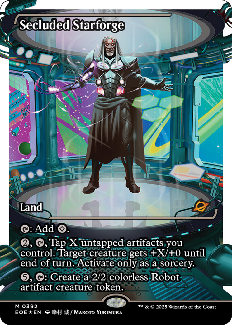 Secluded Starforge (Showcase) (Fracture Foil) [Edge of Eternities] | Good Games Adelaide SA