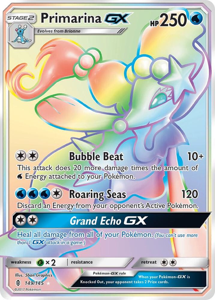 Primarina GX Secret 149/145 (SM - Guardians Rising)  - Holofoil | Good Games Adelaide SA