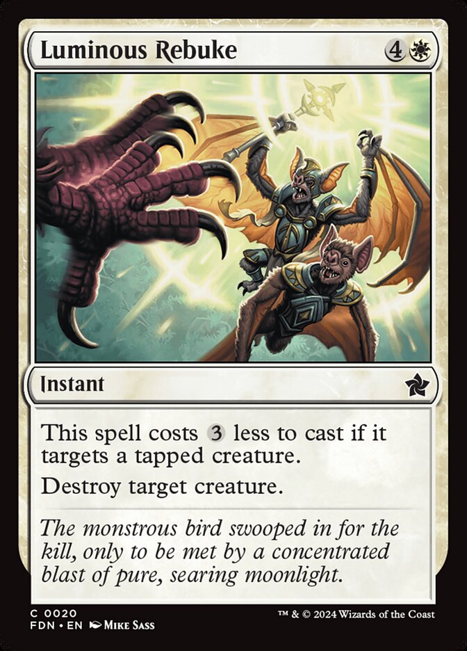 Luminous Rebuke 20 (Foundations)  - Foil | Good Games Adelaide SA