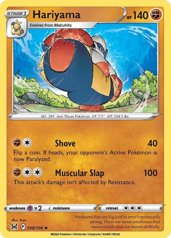 Hariyama 098/196 (SWSH11: Lost Origin)  | Good Games Adelaide SA