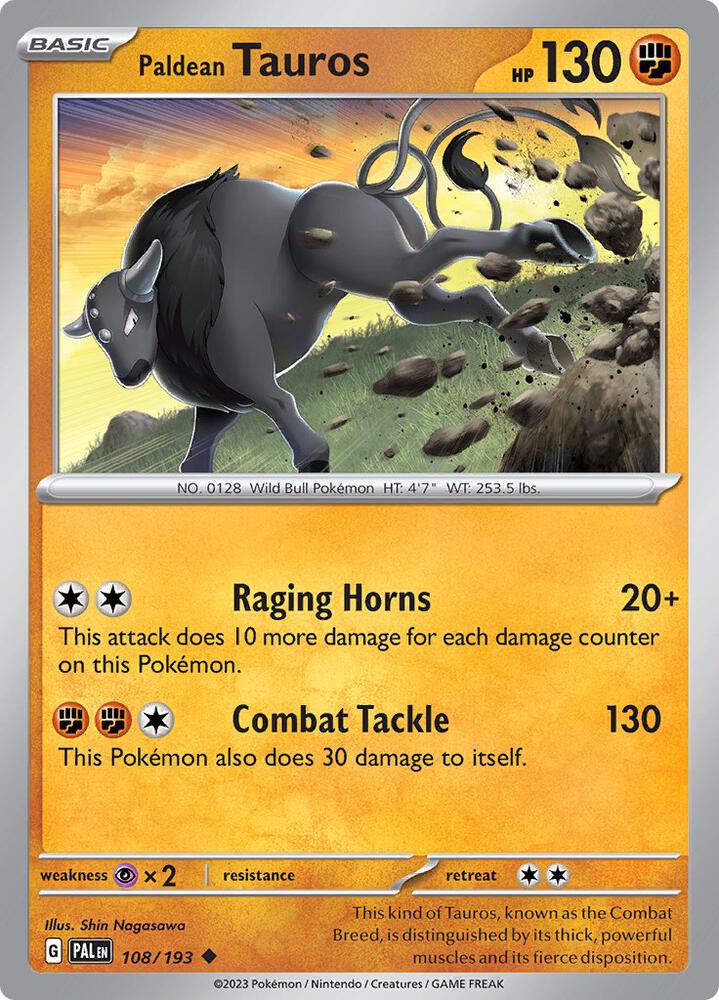Paldean Tauros 108/193 (SV02: Paldea Evolved)  | Good Games Adelaide SA