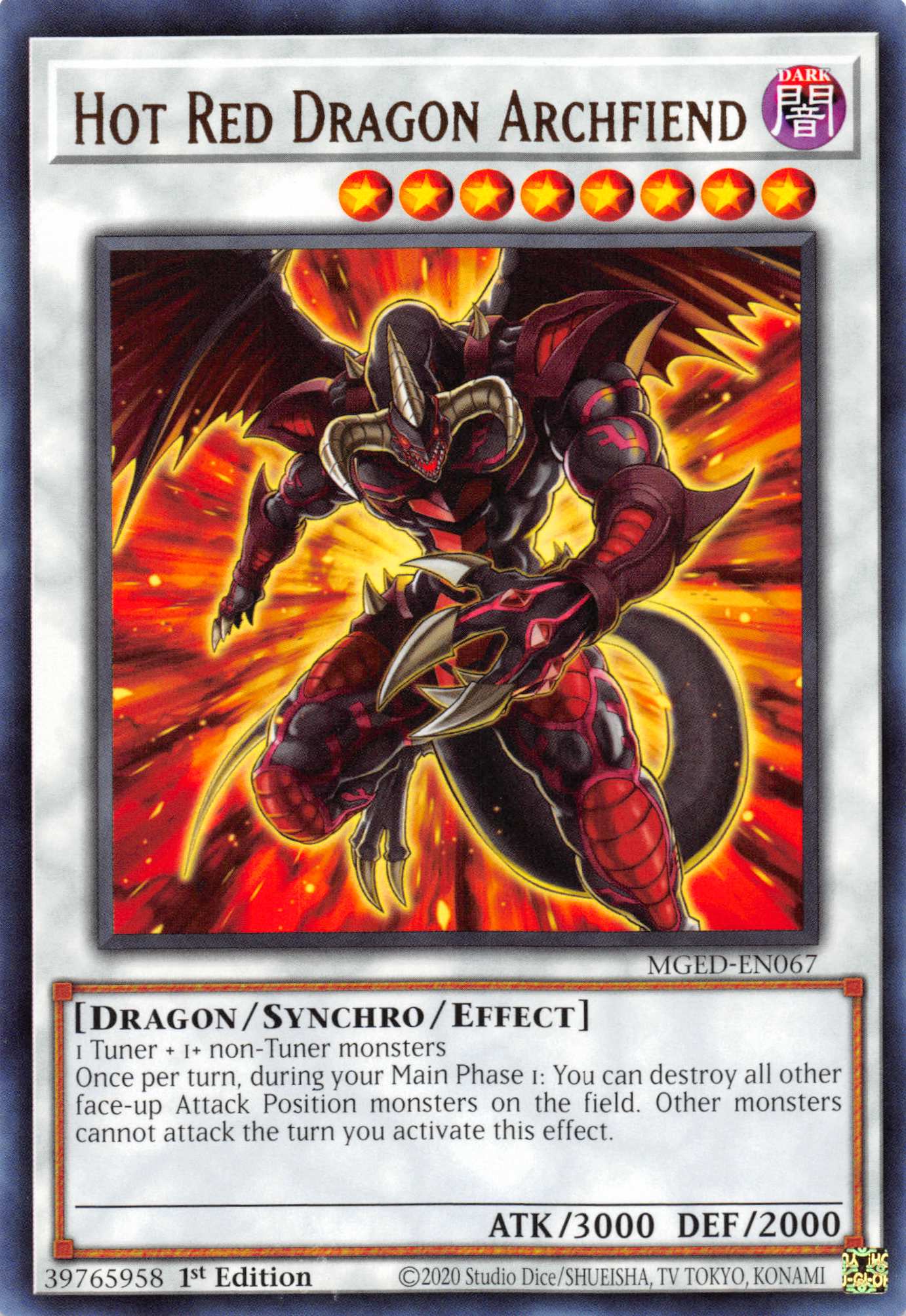 Hot Red Dragon Archfiend [MGED-EN067] Rare | Good Games Adelaide SA