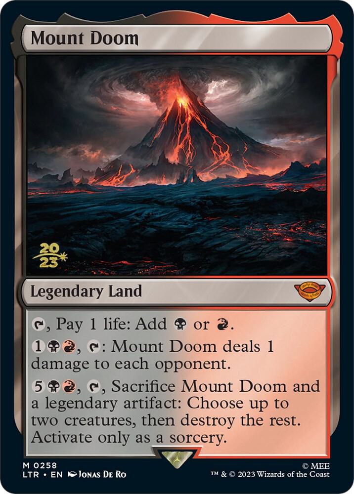 Mount Doom 258 (Prerelease Cards)  - Foil | Good Games Adelaide SA