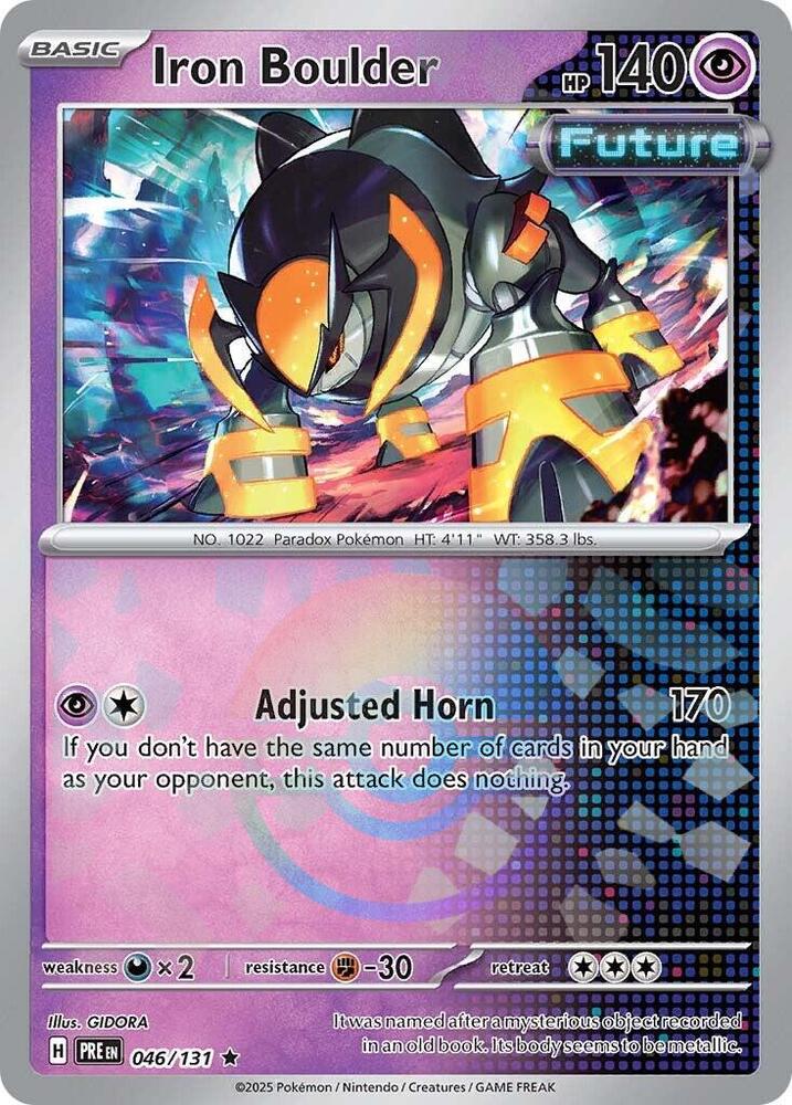 Iron Boulder Poke Ball Pattern 046/131 (SV: Prismatic Evolutions)  - Poke Ball Holofoil | Good Games Adelaide SA