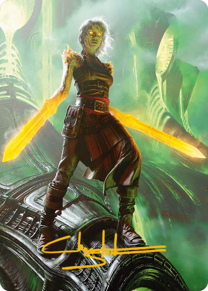 Nahiri the Unforgiving Art Card 51 81 Gold Stamped Signature 51 (Art Series: Phyrexia: All Will Be One)  | Good Games Adelaide SA