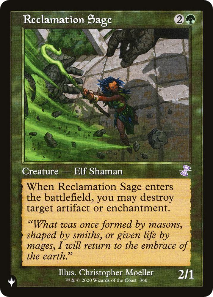 Reclamation Sage 366/289 (The List Reprints)  | Good Games Adelaide SA