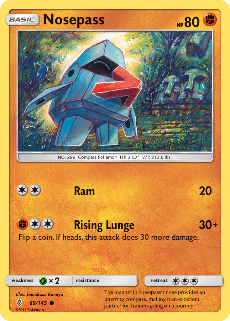 Nosepass (69/145) [Sun & Moon: Guardians Rising] | Good Games Adelaide SA
