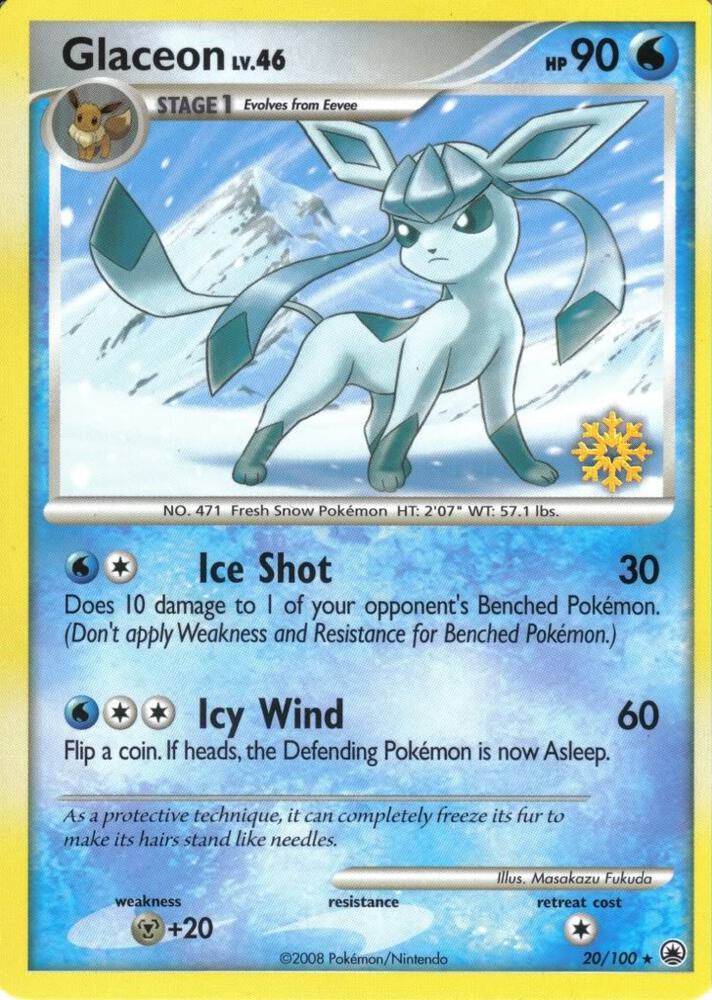 Glaceon 20 100 020/100 (Countdown Calendar Promos)  | Good Games Adelaide SA