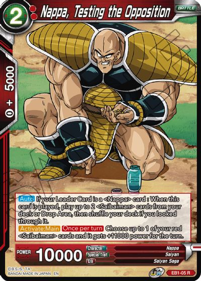 Nappa, Testing the Opposition (EB1-05) [Battle Evolution Booster] | Good Games Adelaide SA