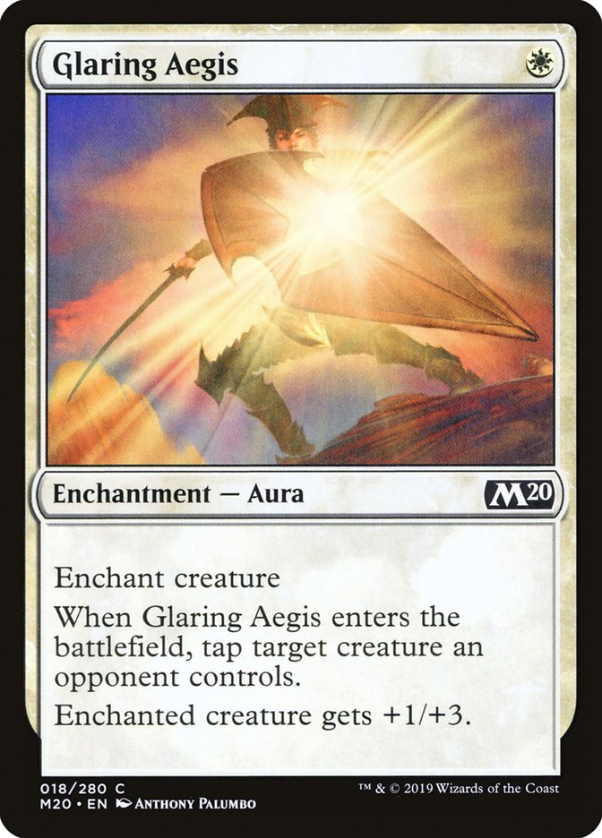 Glaring Aegis 18 (Core Set 2020)  - Foil | Good Games Adelaide SA