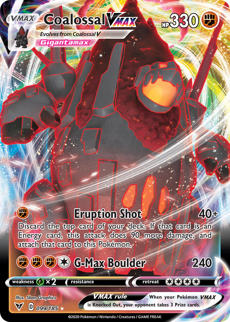 Coalossal VMAX (099/185) [Sword & Shield: Vivid Voltage] | Good Games Adelaide SA