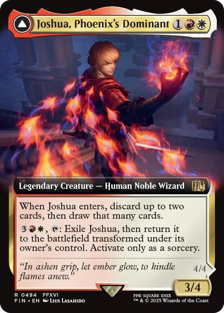 Joshua Phoenixs Dominant Extended Art 494/309 (FINAL FANTASY)  - Extended Art Foil | Good Games Adelaide SA
