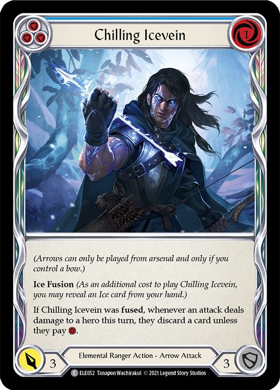 Chilling Icevein (Blue) [ELE052] (Tales of Aria)  1st Edition Normal | Good Games Adelaide SA