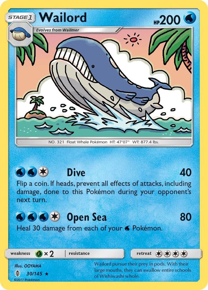 Wailord 30/145 (SM - Guardians Rising)  | Good Games Adelaide SA