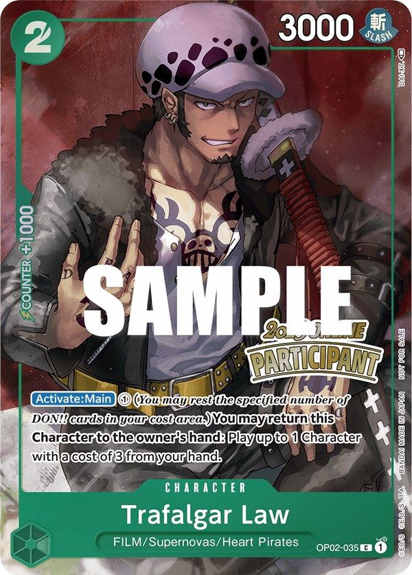 Trafalgar Law (Online Regional 2023) [Participant] [One Piece Promotion Cards] | Good Games Adelaide SA