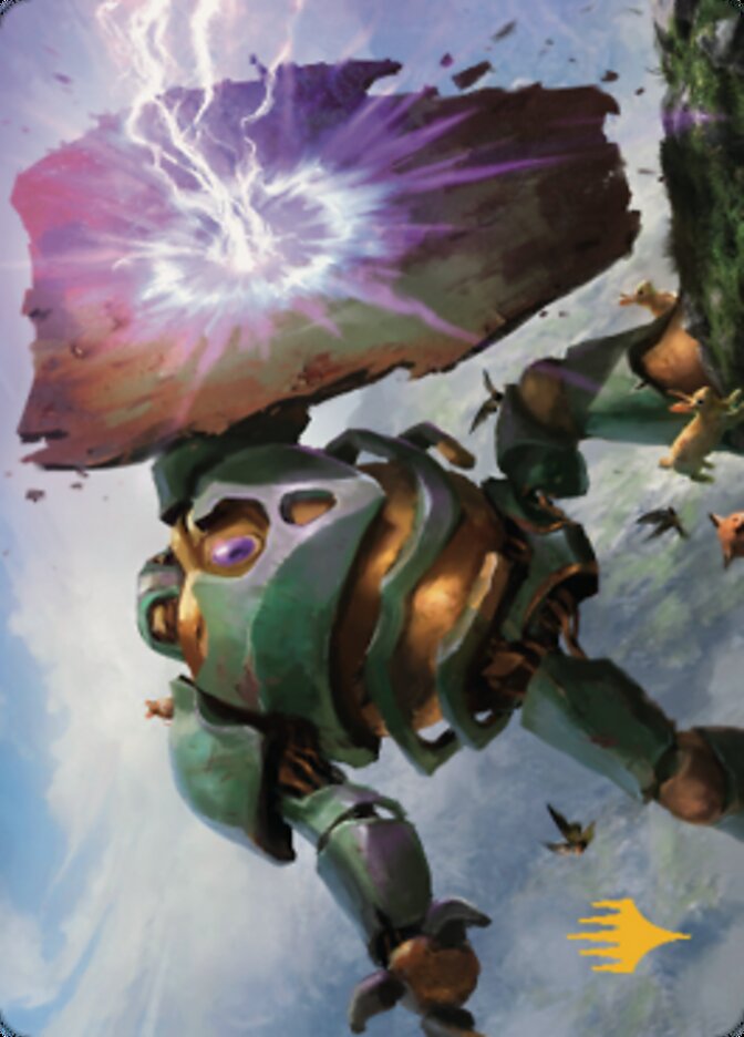 Walking Bulwark Art Card (Gold-Stamped Signature) [Dominaria United Art Series] | Good Games Adelaide SA