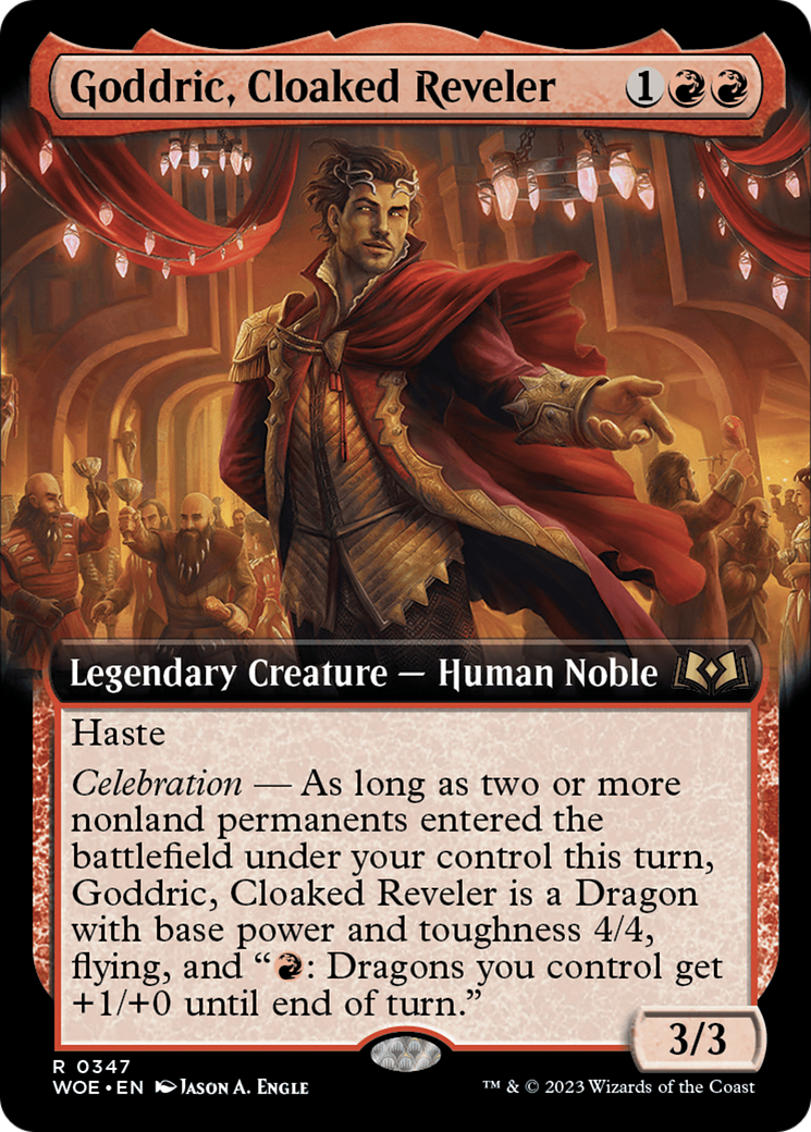 Goddric, Cloaked Reveler (Extended Art) [Wilds of Eldraine] | Good Games Adelaide SA