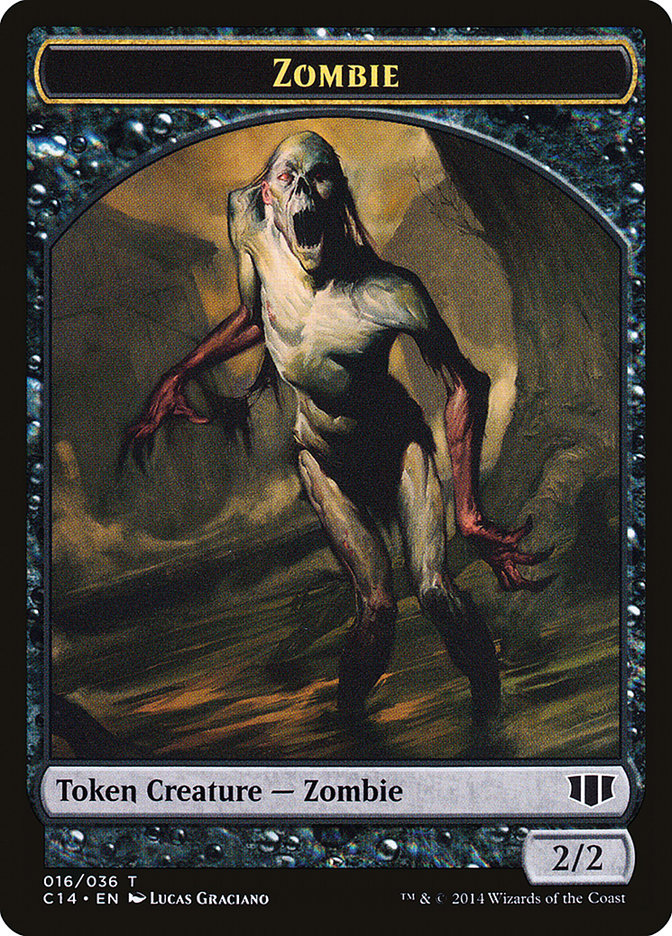 Demon (013/036) // Zombie (016/036) Double-sided Token [Commander 2014 Tokens] | Good Games Adelaide SA