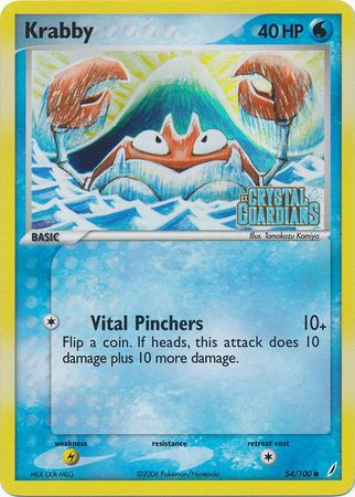 Krabby (54/100) (Stamped) [EX: Crystal Guardians] | Good Games Adelaide SA