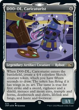 D00 DL Caricaturist Showcase Galaxy Foil 525 (Unfinity)  - Foil | Good Games Adelaide SA