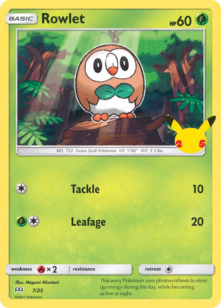 Rowlet (7/25) [McDonald's 25th Anniversary] | Good Games Adelaide SA
