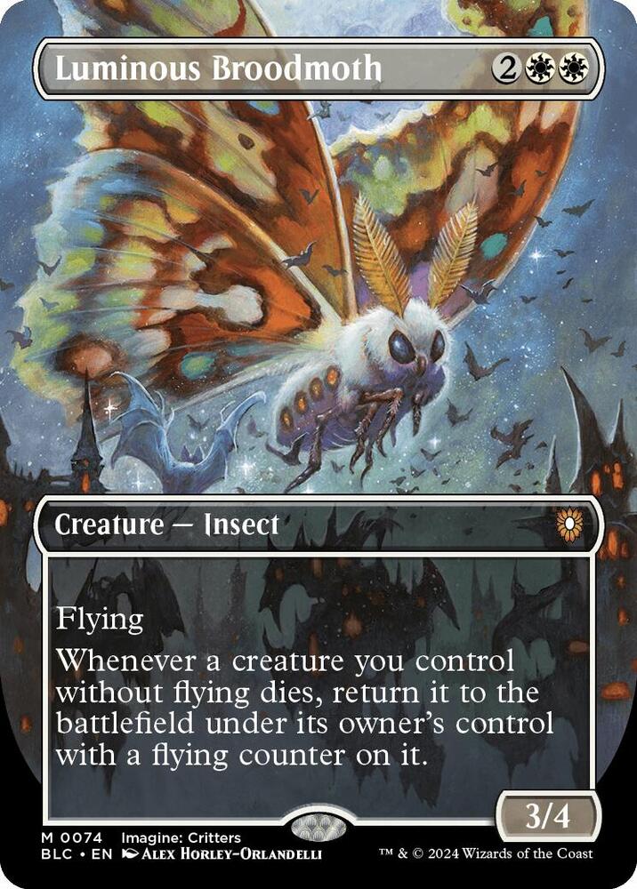 Luminous Broodmoth 74 (Commander: Bloomburrow)  - Foil | Good Games Adelaide SA