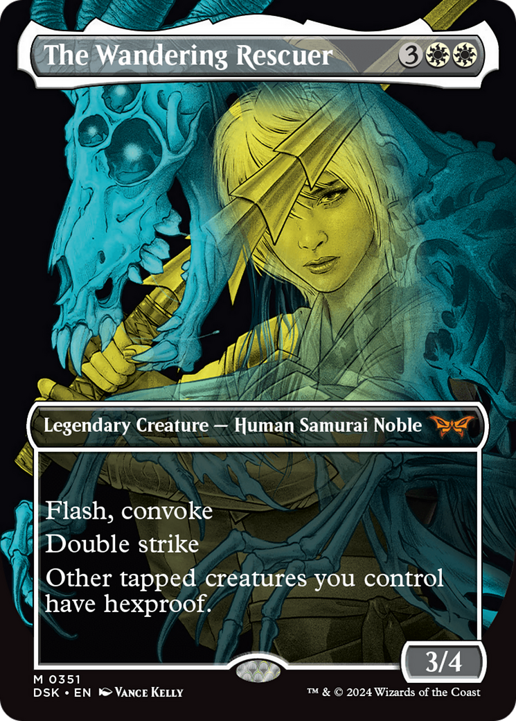 The Wandering Rescuer (Full Art) (Double Exposure Showcase) [Duskmourn: House of Horror] | Good Games Adelaide SA