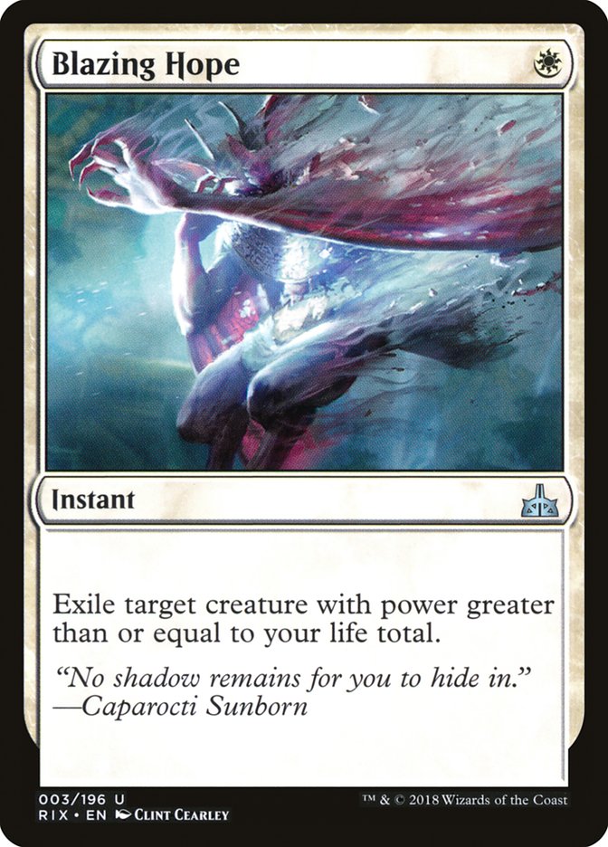 Blazing Hope 3 (Rivals of Ixalan)  - Foil | Good Games Adelaide SA