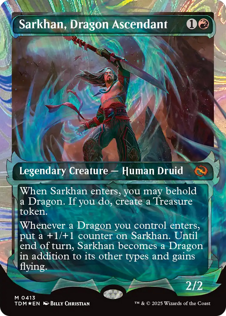 Sarkhan, Dragon Ascendant (0413) (Showcase) (Halo Foil) [Tarkir: Dragonstorm] | Good Games Adelaide SA