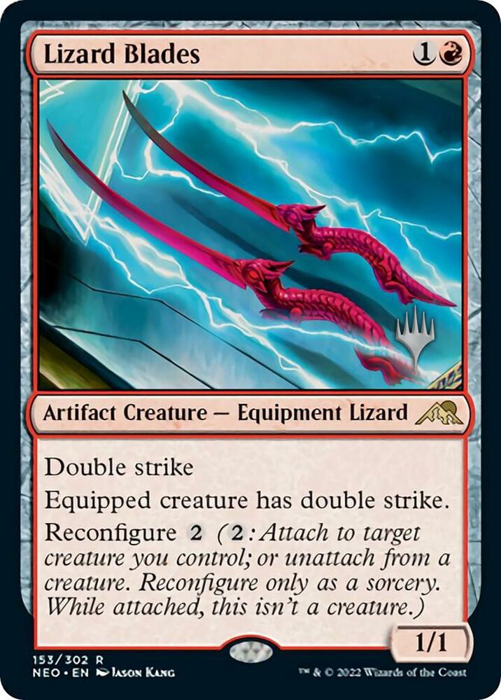 Lizard Blades 153 (Promo Pack: Kamigawa: Neon Dynasty)  - Foil | Good Games Adelaide SA