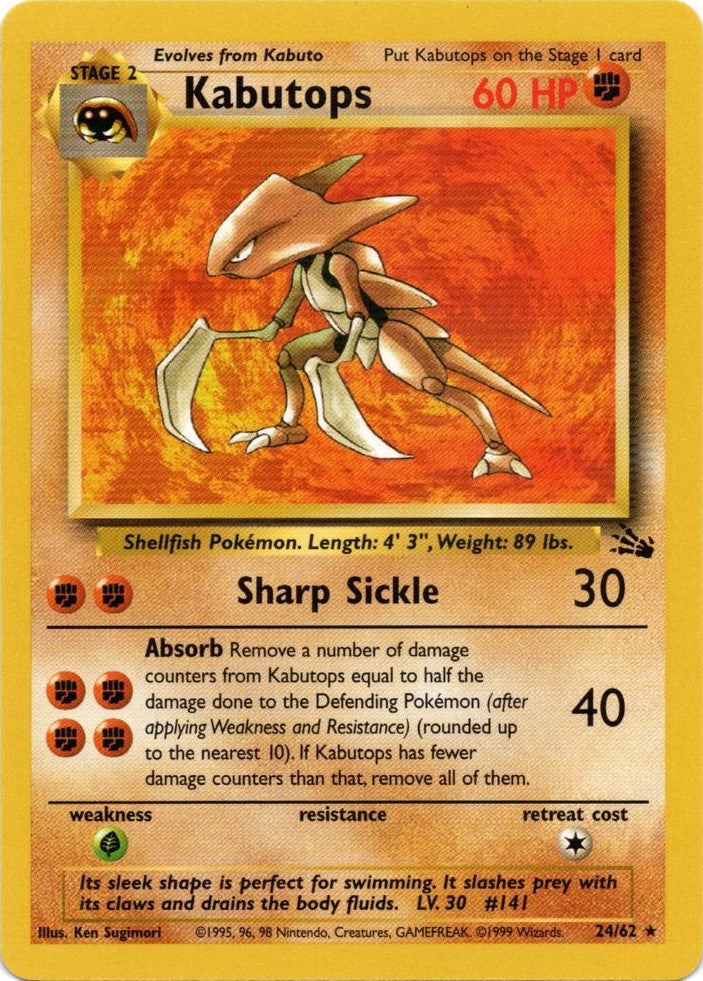 Kabutops (24/62) [Fossil Unlimited] | Good Games Adelaide SA