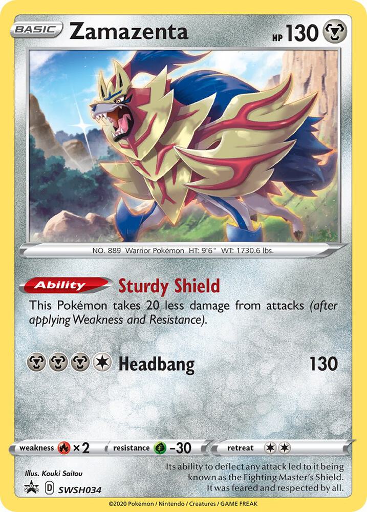 Zamazenta SWSH034 (SWSH: Sword & Shield Promo Cards)  - Holofoil | Good Games Adelaide SA