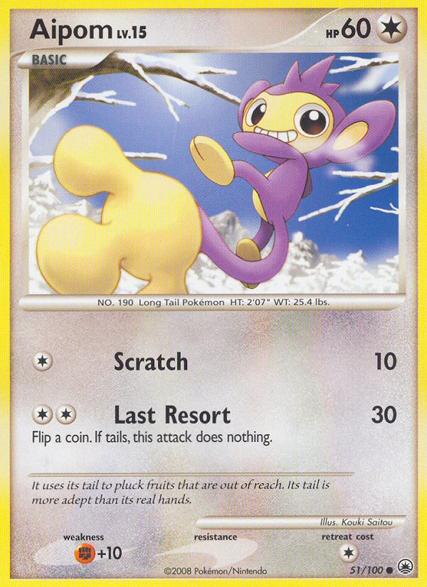 Aipom (51/100) [Diamond & Pearl: Majestic Dawn] | Good Games Adelaide SA