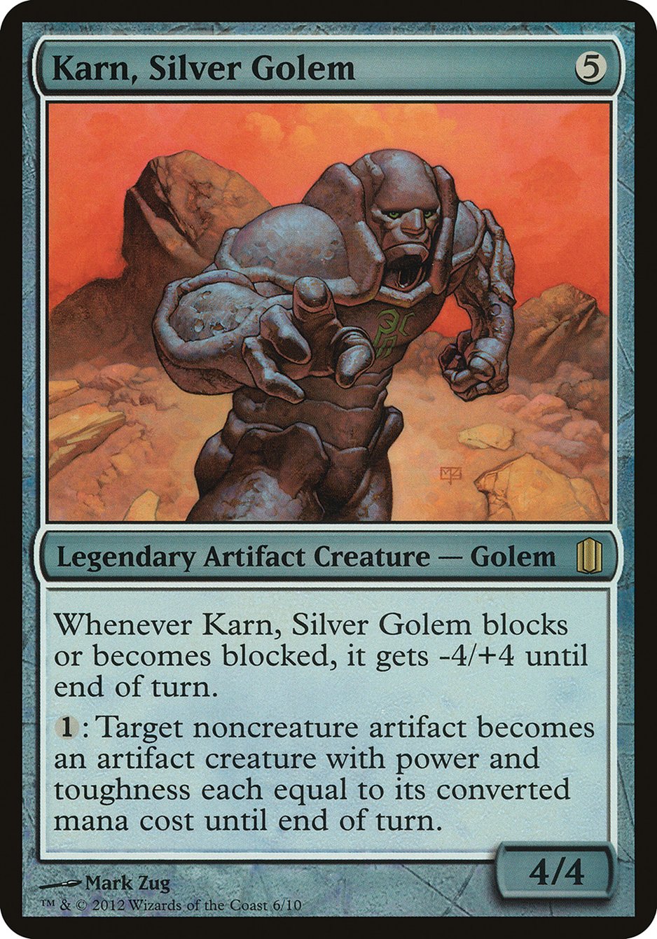 Karn, Silver Golem (Commander's Arsenal) [Commander's Arsenal Oversized] | Good Games Adelaide SA