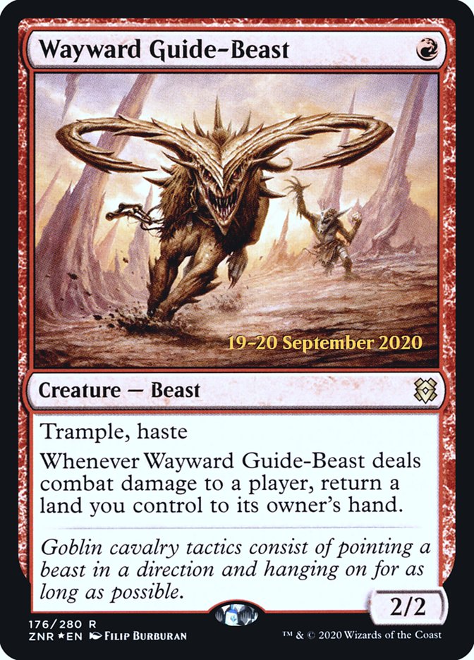 Wayward Guide-Beast  [Zendikar Rising Prerelease Promos] | Good Games Adelaide SA