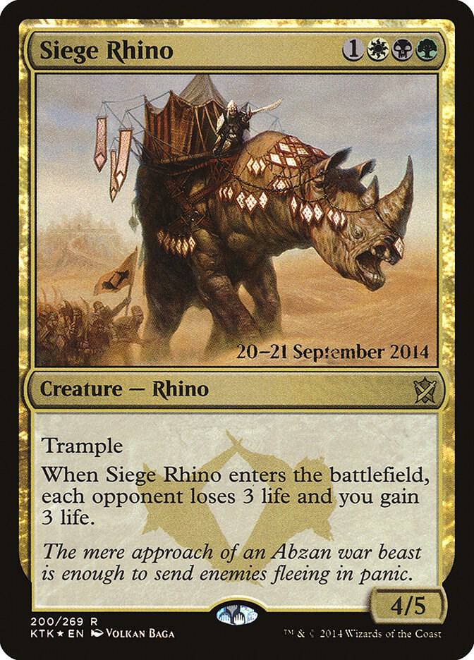 Siege Rhino 200 (Prerelease Cards)  - Foil | Good Games Adelaide SA