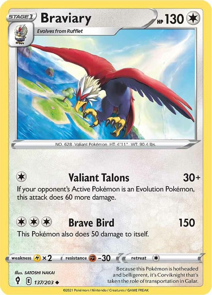 Braviary 137/203 (SWSH07: Evolving Skies)  | Good Games Adelaide SA