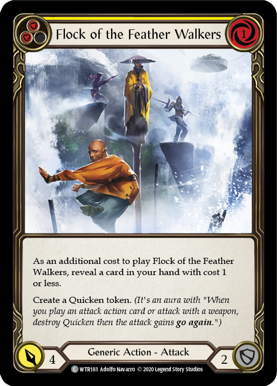 Flock of the Feather Walkers (Yellow) [U-WTR183] Unlimited Rainbow Foil | Good Games Adelaide SA